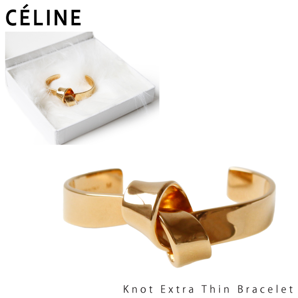 【楽天市場】CELINE セリーヌ Knot Extra Thin Bracelet ノット フラット ブレスレット バングル
