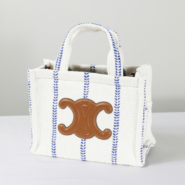 Celine★スモール カバ タイス トリオンフ ストライプ 鞄 ladies セリーヌ スモール カバ タイス ストライプ ロゴ ベージュ