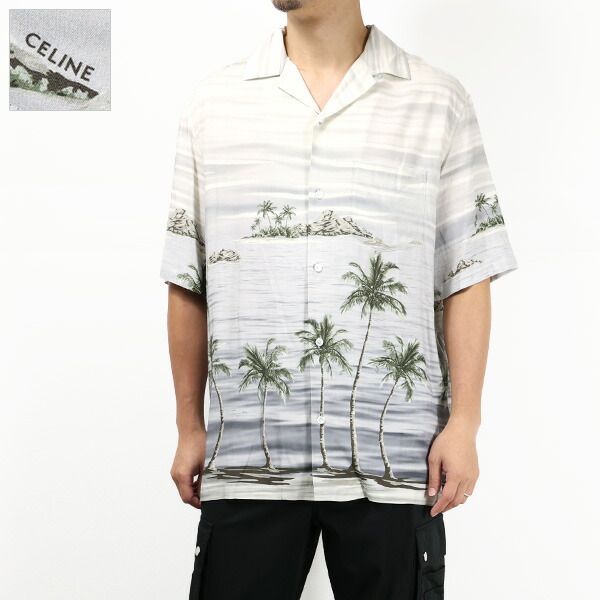 セリーヌ 23SS デジタルロゴ ハワイアンシャツ 38 Tシャツ アロハ 楽天市場】CELINE セリーヌ Hawaiian Shirts ハワイアンシャツ