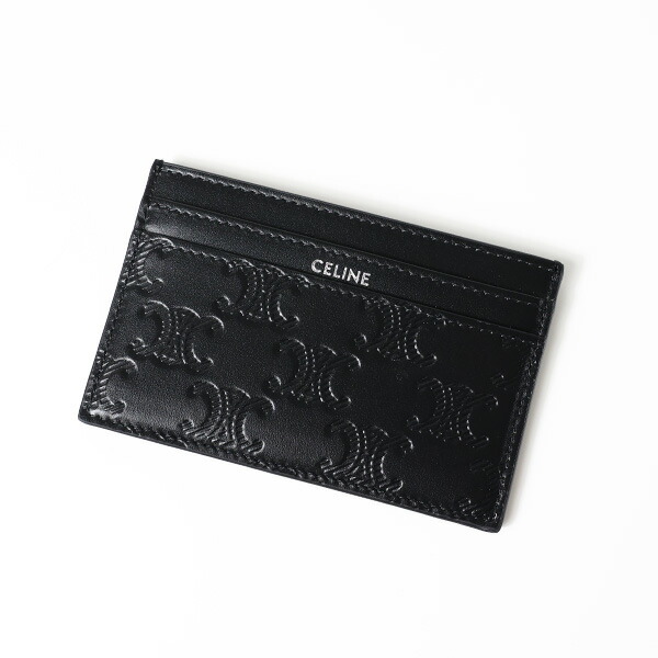 カードケース・名刺入れ Celine Celine Triomphe Cardholder CELINE ☆ フラップ付きカードホルダー / カーフスキン (CELINE