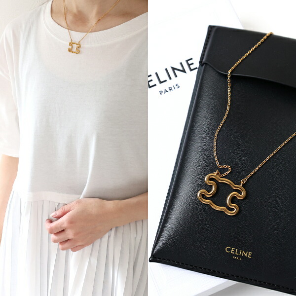 【正規品】CELINE ゴールド ネックレス クリスタル装飾 CELINE セリーヌ ロング ネックレス ゴールド A250068 - メルカリ