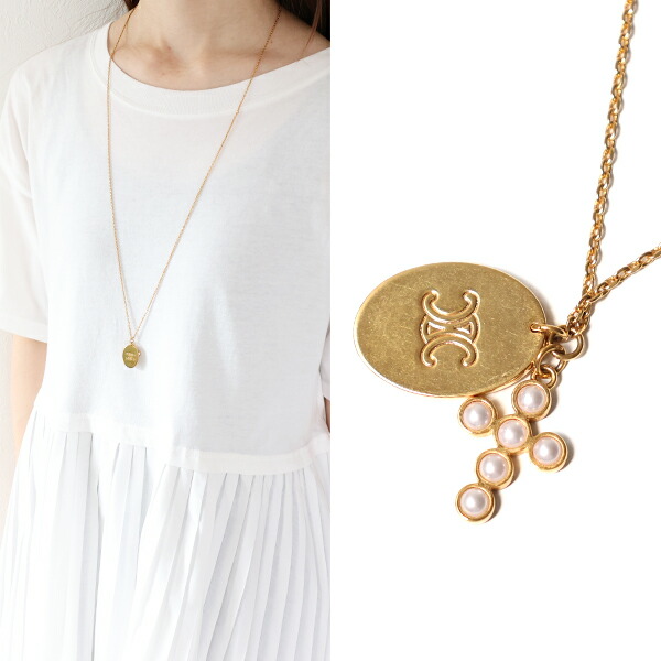 極美品 セリーヌ グラスパール ネックレス ロゴモチーフ モノクローム 24SS 楽天市場】CELINE セリーヌ Grass Pearl Monochroms Necklace