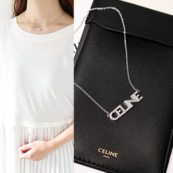 CELINE クリスタル装飾 ネックレス 正規品】CELINE ゴールド ネックレス クリスタル装飾 楽天市場
