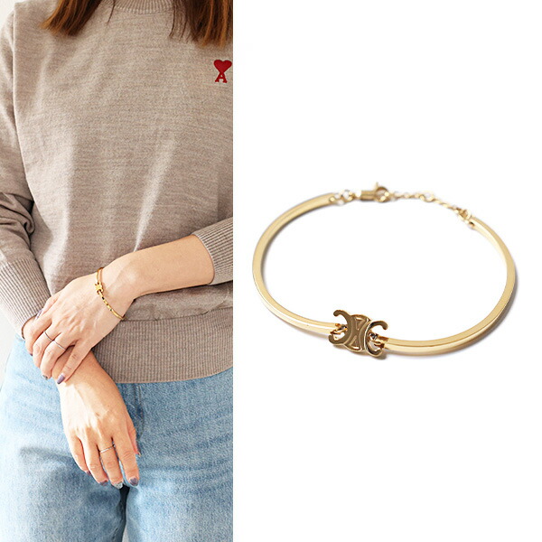 楽天市場】CELINE セリーヌ Monochroms Studs Bracelet