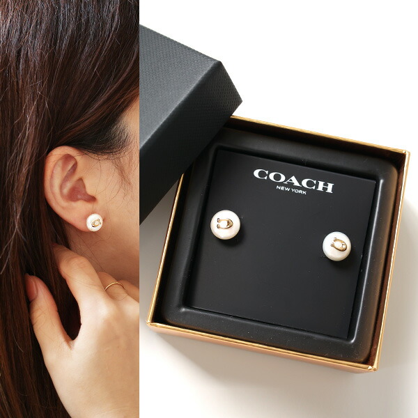 楽天市場】Coach コーチ Signature Pearl Earrings 37341922