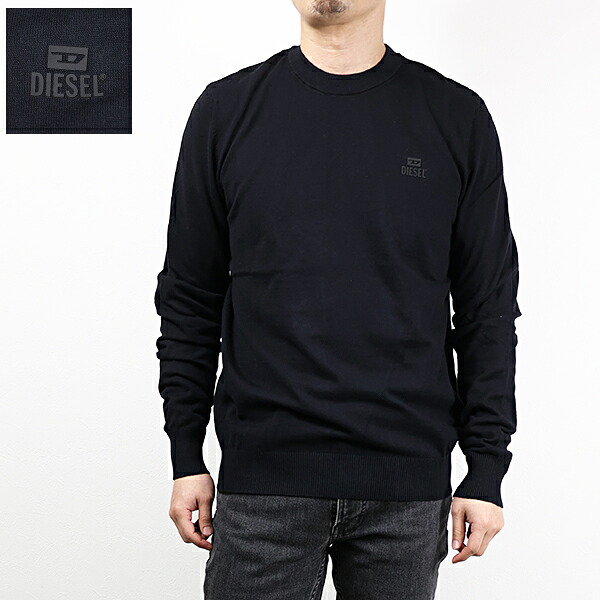 DIESEL ディーゼル ニット Logo Crew Nack Sweater A10233 RLXKB メンズ セーター クルーネック 長袖 コットン ロゴ LaG Onlinestore
