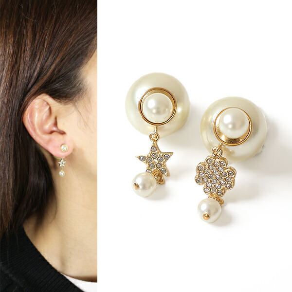 楽天市場】Dior ディオール Petit CD Baroque Stud Earrings