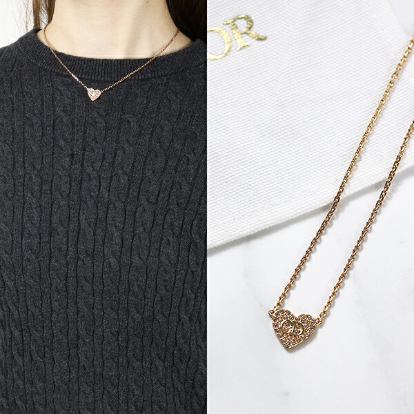 Dior ディオール ネックレス Clair D Lune Necklace クレール ディー リュヌ N3477WOMCY レディース ハート クリスタル装飾 アクセサリー LaG Onlinestore