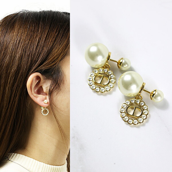 Dior ディオール ピアス Tribales Earrings トライバル E4360WOMRS レディース パール CDロゴ 両耳用 アクセサリー LaG Onlinestore|LaG OnlineStore 店