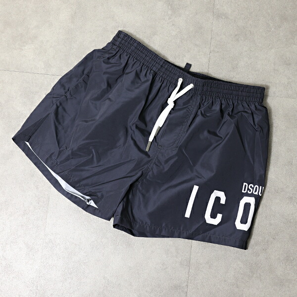 Dsquared2 ディースクエアード スイムウェア Boxer Midi Swimwear D7B8P5380 メンズ ショートパンツ スイムショーツ ICONロゴ 水着 水陸両用 LaG Onlinestore