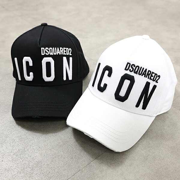 Dsquared2 ディースクエアード ベースボールキャップ Icon Baseball Cap アイコン BCM0412 05C00001 メンズ 帽子 コットン 立体ロゴ刺繍 ダメージ加工 LaG Onlinestore｜LaG OnlineStore　店
