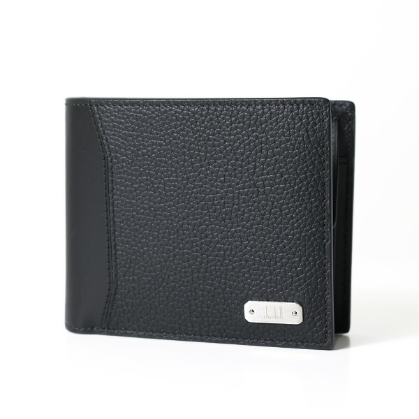 dunhill ブラックレザー コンパクト三つ折り財布 ダンヒル dunhill 財布 三つ折り財布 メンズ ミニ財布