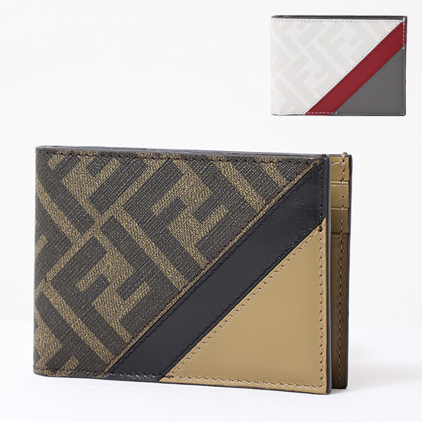 楽天市場】FENDI フェンディ Fendi Diagonal Bi-Fold Wallet 二つ折り