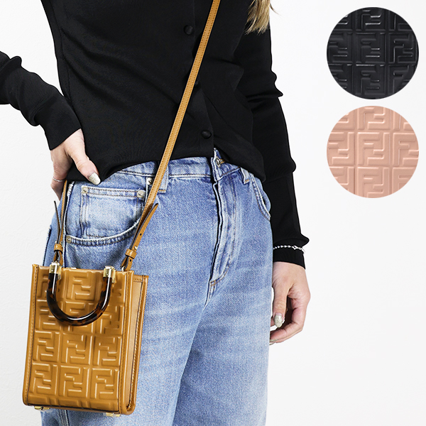Fendi FFロゴショルダーバッグ FFロゴ ショルダーバッグ レザー ブラック フェンディ – RECLO