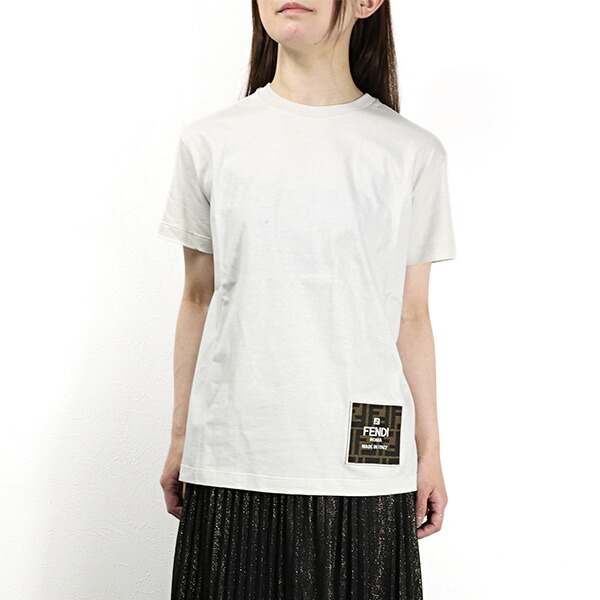 FENDI フェンディ Tシャツ コットン 半袖 クルーネック モノグラム柄 コットン ロゴ キッズ 大人もOK JUI150 7AJ 119775.jpg