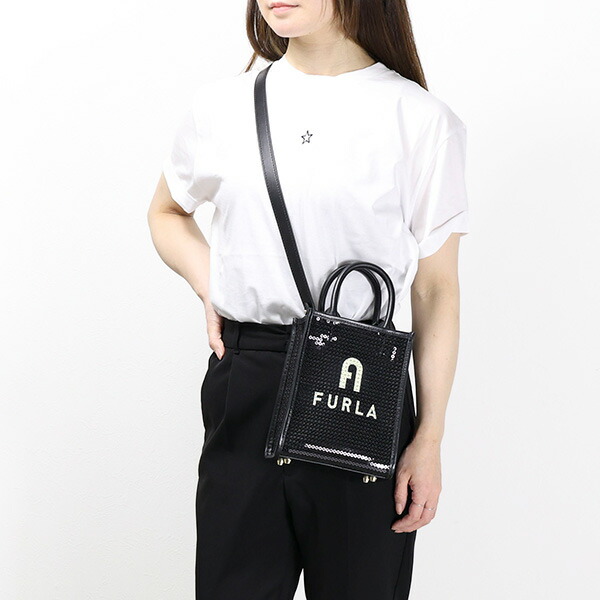 FURLA（フルラ）　BAIA SLEEK 2WAYショルダーバッグ　 フルラ FURLA BAIA SLEEK 2WAY ショルダーバッグ （NERO+TONI NERO