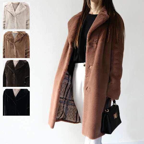 HERNO ヘルノ Eco Far Coat エコファー コート ロングコート ファーコート インナーライニング アウター レディース GC000411D 12422 ふわふわ　モコモコ LaG Onlinestore 35,100円