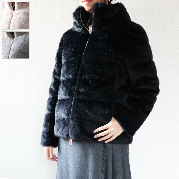 【楽天市場】HERNO ヘルノ Eco Fur Down Jacket エコファー ダウンジャケット ダウン ジャケット アウター フードなし ...