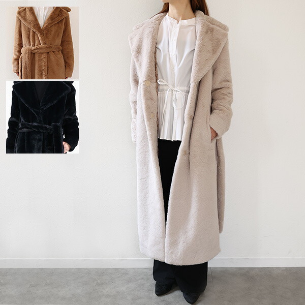 楽天市場】HERNO ヘルノ ファーコート Eco Fur Long Coat GC000491D