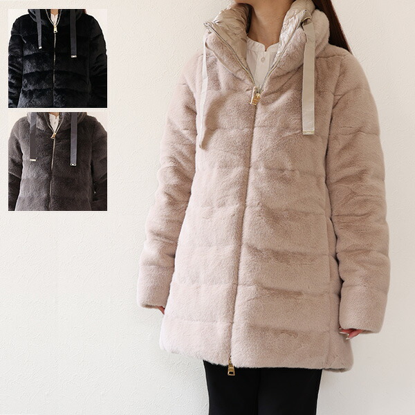 HERNO ヘルノ ダウンジャケット アウター エコファー 楽天市場】HERNO ヘルノ Eco Fur Down Jacket エコファー ダウン