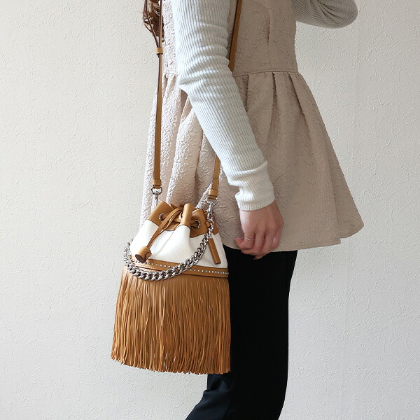 J&M Davidson ジェイアンドエムデヴィッドソン MEDIUM FRINGE CARNIVAL WHTH STUDS ショルダーバッグ ロゴ レディース LMDC-1XX-CVSC LaG Onlinestore