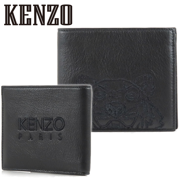 安い購入 Kenzo ケンゾー Tiger Grained Leather Wallet レザー ウォレット 2つ折り財布 刺繍 メンズ Fa65pm323l49 99 魅了 Www Gvdesignsprint Com