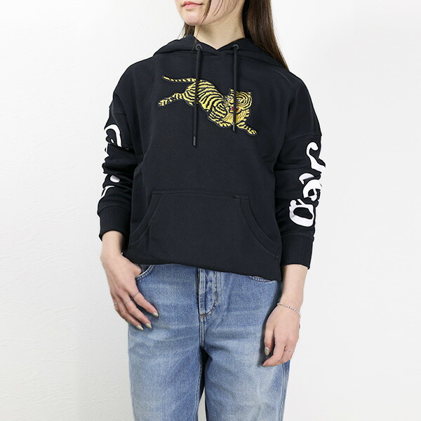 KENZO ケンゾー JUMPING TIGER HOODIE F962SW765972 99 プルオーバー パーカー フーディー ロゴ 刺繍 長袖  タイガー スウェット カジュアル キレカジ レディース | LaG OnlineStore　楽天市場店