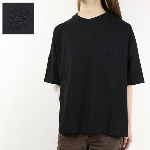 LOEWE ロエベ Tシャツ Boxy Fit T-Shirts S359Y22X58 レディース 半袖 カットソー クルーネック コットン アナグラム刺繍 LaG Onlinestore