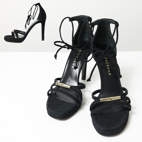 Longchamp ロンシャン Lace up Hi heel サンダル シンプル ヒール ピンヒール 靴 レディース 70132 SGZ LaG Onlinestore