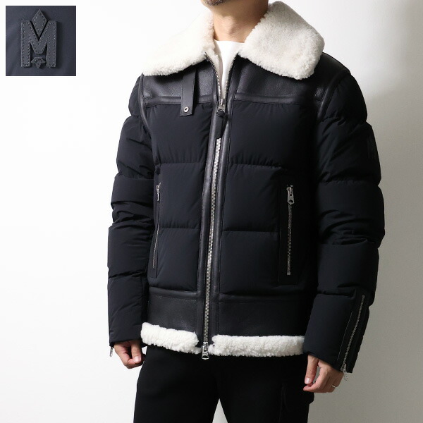 MACKAGE マッカージュ ダウンジャケット Quilted Down Jacket ROBERT メンズ ムートン ストレッチダウン フードなし ロゴパッチ アウター LaG Onlinestore