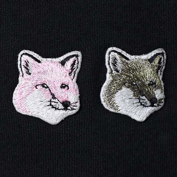 MAISON KITSUNE メゾンキツネ MONOCHROME DOUBLE FOX HEAD ADJUSTED