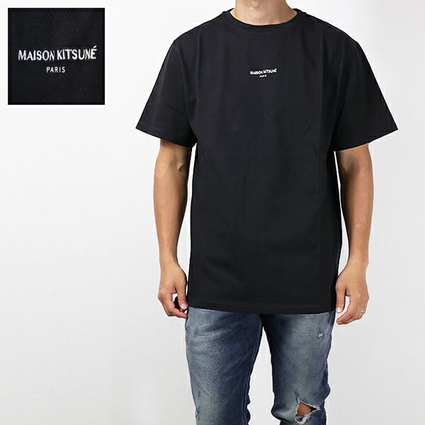 MAISON KITSUNE* メゾンキツネ×KAJSA ロゴ Tシャツ 半袖 MAISON KITSUNE メゾン キツネ 半袖Tシャツ HAND WRITING