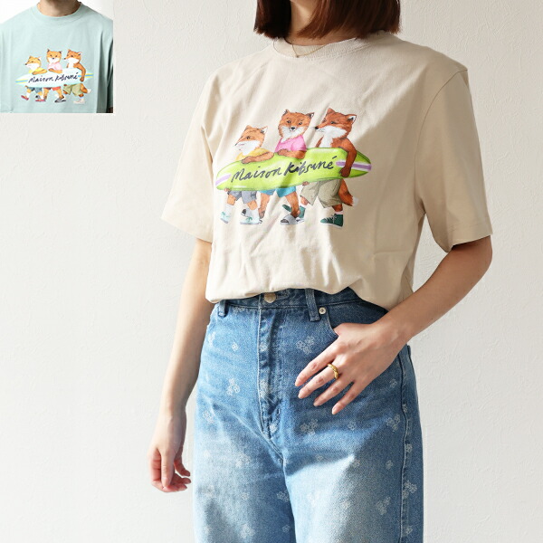 MAISON KITSUNE クルーネック半袖Tシャツ km00112kj0035 Amazon | MAISON KITSUNE (メゾンキツネ) クルーネック半袖T
