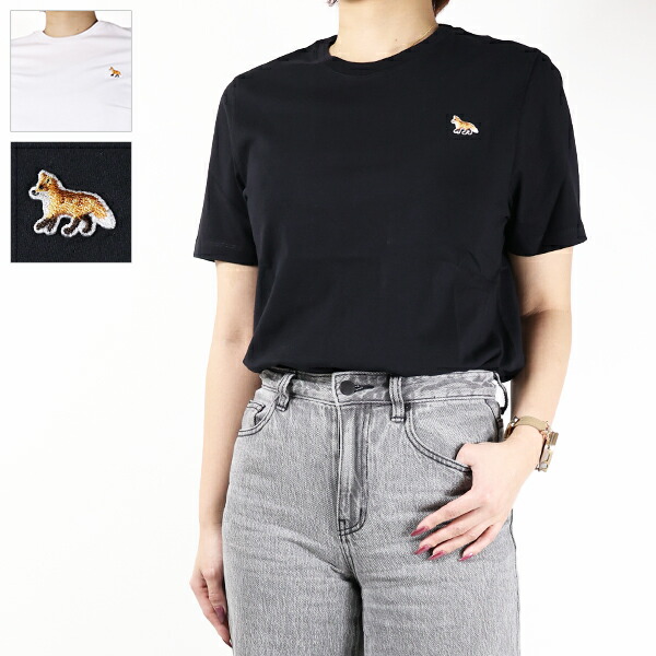 Maison Kitsune Tシャツ Yoga Fox 半袖 コットン OW00123KJ0008 MAISON KITSUNE Maison Kitsune メゾンキツネ Tシャツ Yoga Fox