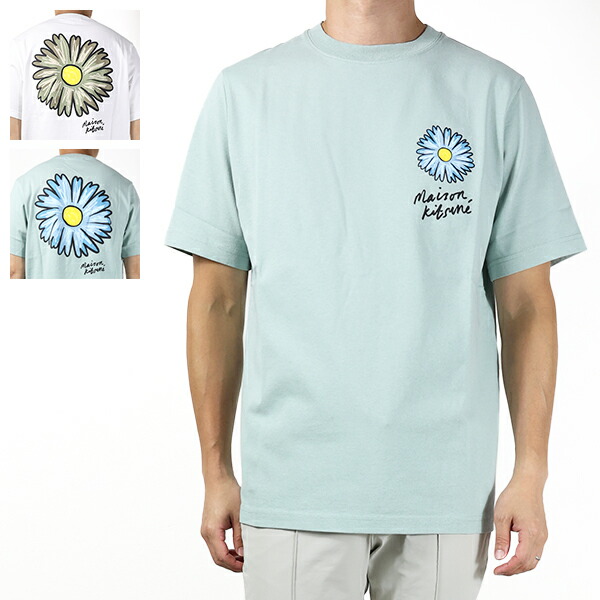 Maison Kitsune メゾンキツネ Tシャツ Floating Flower Comfort T-Shirts MM00128KJ0118 メンズ 半袖 フローティング フラワー コンフォート 花 LaG Onlinestore
