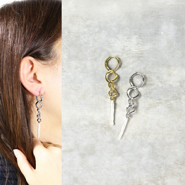 Maria Black ピアス マリアブラック ドロップ ビジュー 片耳用 MARIA BLACK/マリアブラック Copenhagen 35 Hoop(片耳)（ピアス