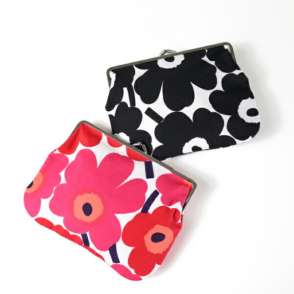 marimekko マリメッコ ポーチ Puolikas Kukkaro Mini Unikko Purse がま口ポーチ 037773 091497 レディース ウニッコ 花柄 化粧ポーチ 小物入れ コットン LaG Onlinestore