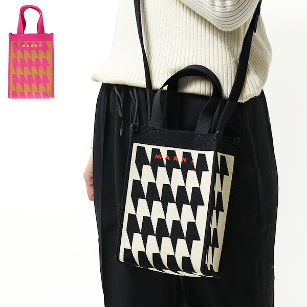 楽天市場】MARNI マルニ TOTE NANO W/STRAP トートバッグ