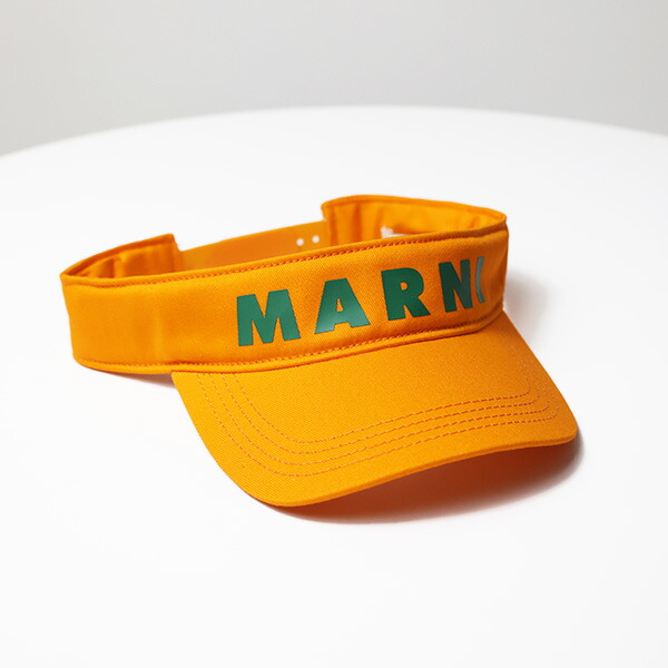 【購入レシート有】マルニ　帽子 国内即発】MARNI ラフィア調 バケットハットロゴ刺しゅう入り
