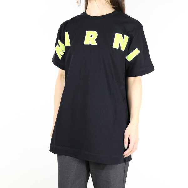 MARNI マルニ Logo T-Shirts Tシャツ 半袖 ロゴT カットソー クルーネック トップス コットン ロゴ刺繍 キッズ 女の子 大人もOK レディース M01265 M00RF LaG Onlinestore