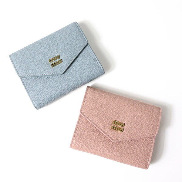 楽天市場】MIUMIU ミュウミュウ 三つ折り財布 MADRAS マドラス