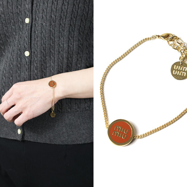 楽天市場】miumiu ミュウミュウ Crystal Logo Bracelet ブレスレット