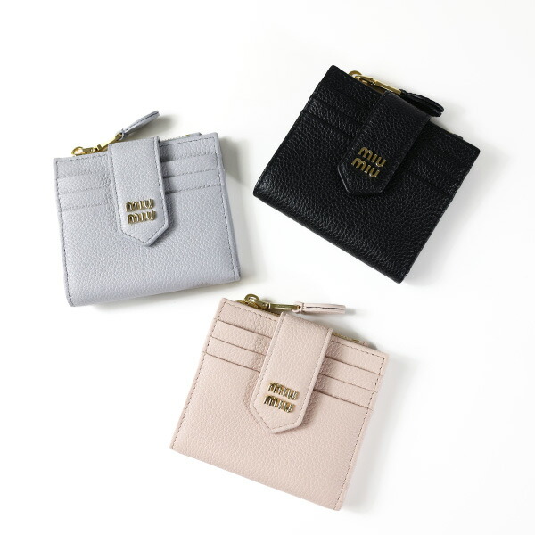 楽天市場】MIUMIU ミュウミュウ 二つ折り財布 MADRAS マドラス 5MV204