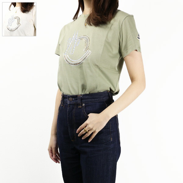 モンクレール　MONCLER トップス　半袖Tシャツ ロゴ刺繍 楽天市場】モンクレール Tシャツ 半袖 レディース トップス