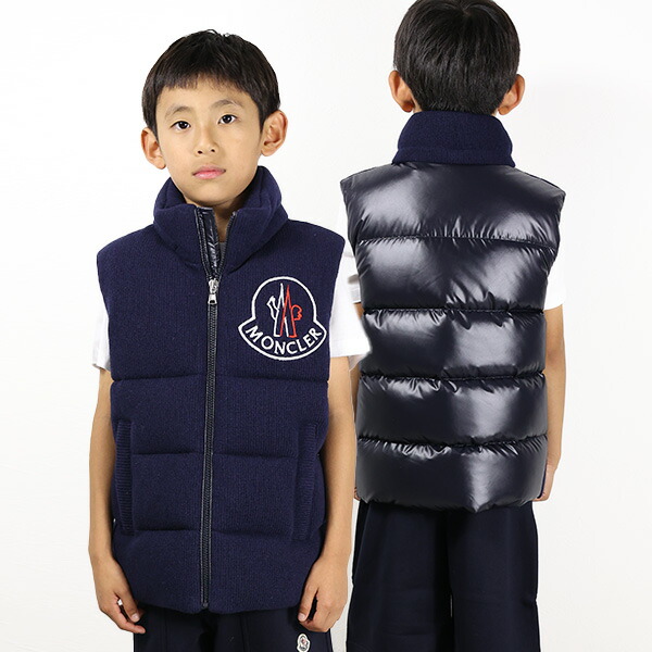 MONCLER 青 ダウンベスト 収納可能　モンクレール　キッズ　ベビー　ライト MONCLER 青 ダウンベスト 収納可能 モンクレール キッズ ベビー