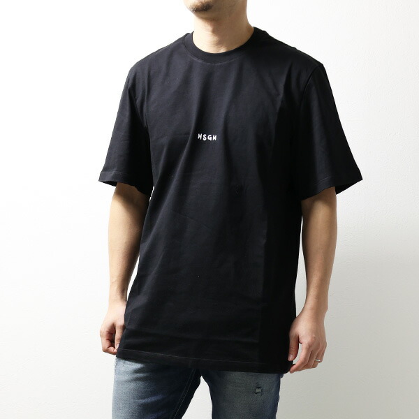 MSGM エムエスジーエム MINI LOGO T-Shirt Tシャツ 半袖 クルーネック ロゴT ミニロゴ コットン メンズ 3440 MM135 237002 ミニロゴ　ペイント LaG Onlinestore