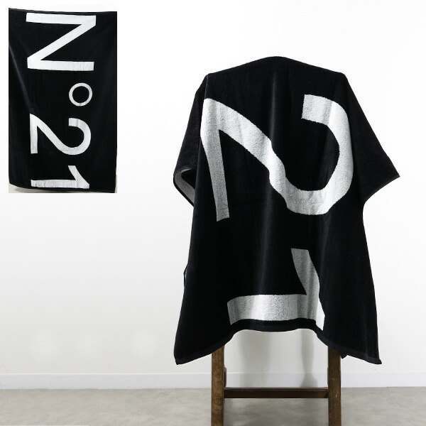 N 21 ヌメロヴェントゥーノ Logo Towel ビーチタオル ロゴタオル バスタオル コットン キッズ メンズ レディース 大人もOK N21116 N0142 LaG Onlinestore