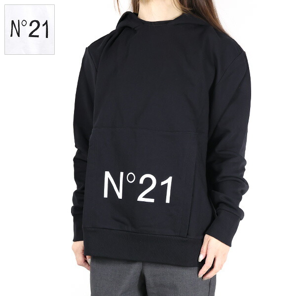 N°21 ヌメロヴェントゥーノ　スウェット パーカー ワンピース N°21 ヌメロヴェントゥーノ ロゴ パーカー ワンピース ノースリーブ