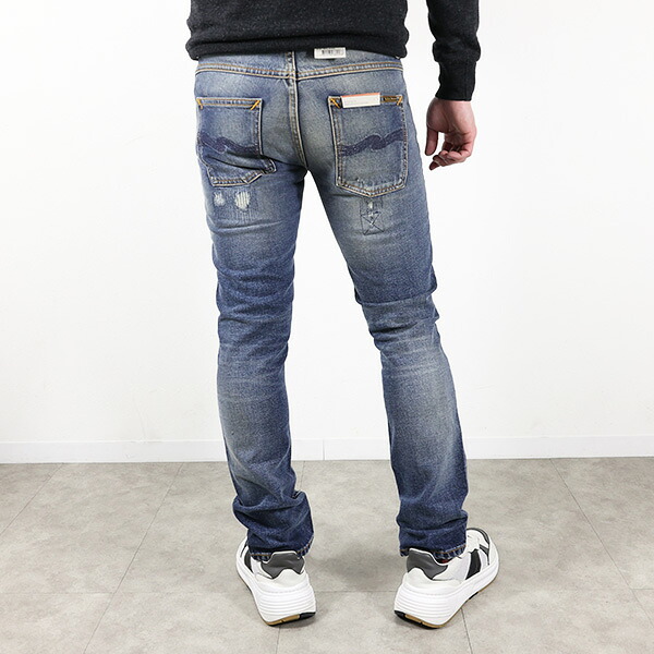Nudie Jeans ヌーディージーンズ デニムパンツ Grim Tim Denim Jeans グリムティム 113532 メンズ スリムストレート ストレッチ 5ポケット ダメージ加工 ジーンズ LaG Onlinestore 17,666円