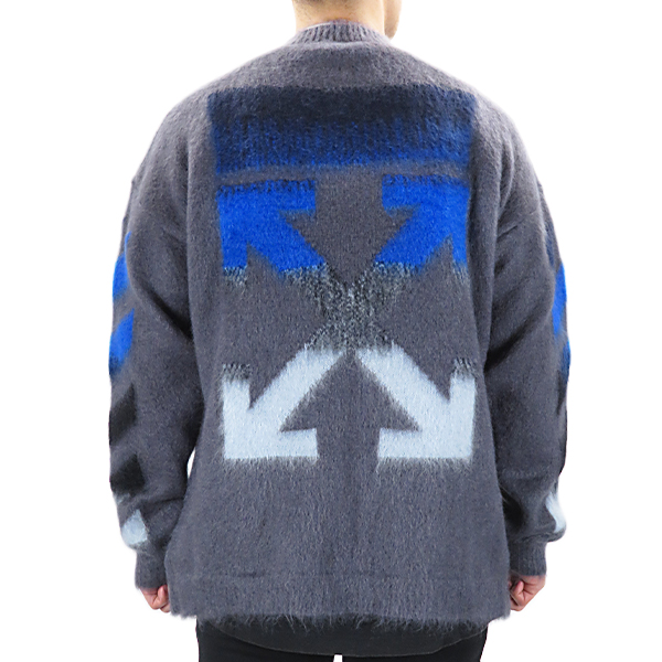 熱い販売 Off White オフホワイト DIAG BRUSHED MOHAIR CREWNECK